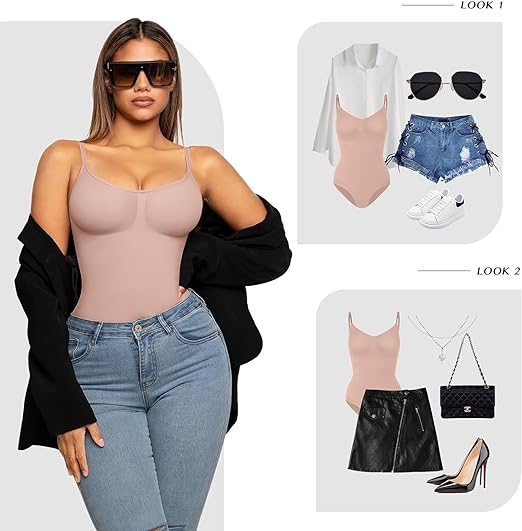 Body Sans Couture Avec Bretelles Et Soutien Lombaire