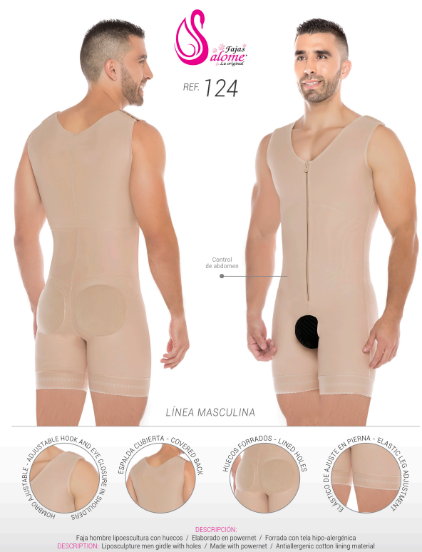 Gaine Salome Colombienne Pour Homme Maintien et Liposculpture