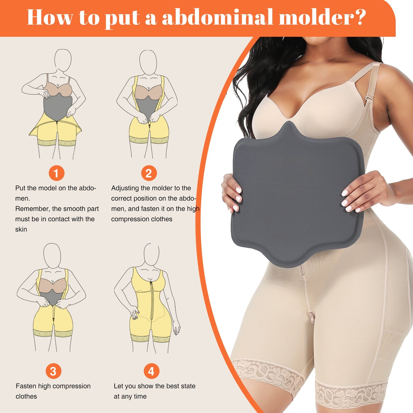 Planche abdominale post-opératoire noire réglable de haute qualité