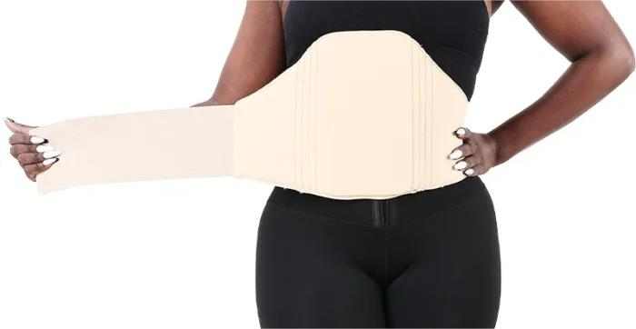 Planche abdominale avec fermeture velcro, soutien à 360°, récupération post-opératoire, massages réducteurs post-partum