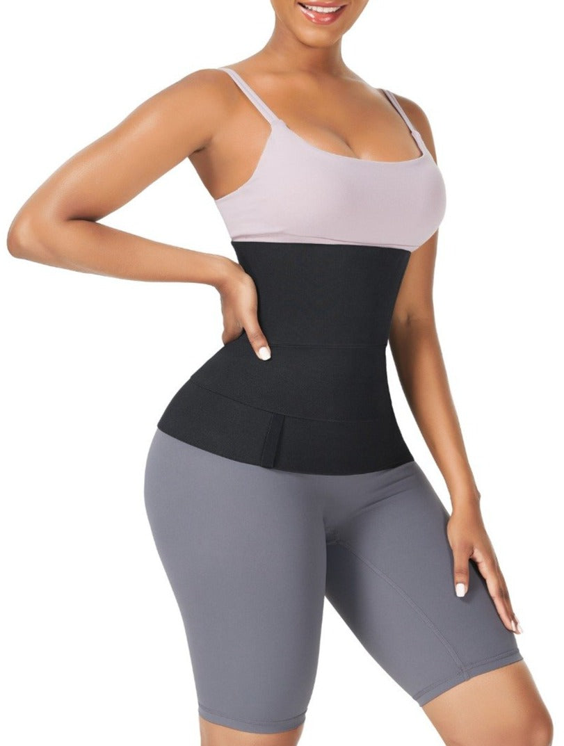 Bande De Compression Abdominale En Latex Noir