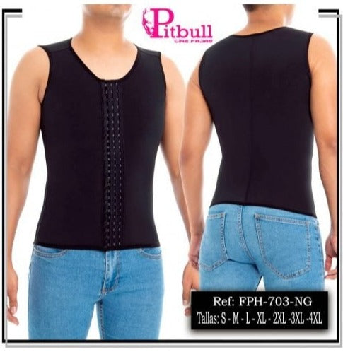 Gilet gilet Pitbull pour homme avec fermeture à pression, noir