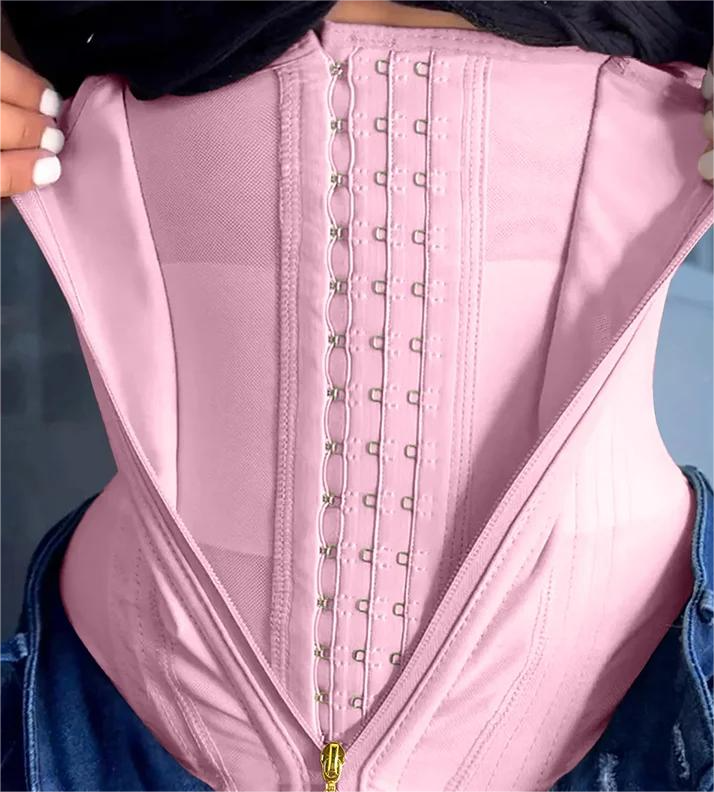 Gaine Sablier Rose Post-Opératoire Taille De Guêpe