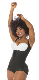 Body Salomé Cachetero À Bretelles 100% Colombien Avec Culotte En Dentelle Et Dos Haut