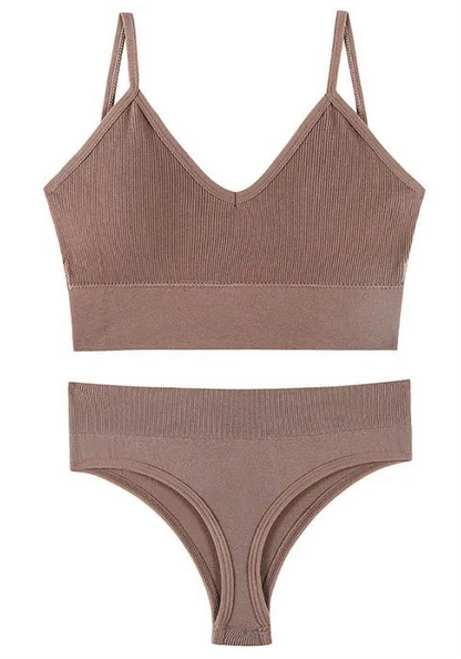 Ensemble De Sous-Vêtements Sans Couture Bralette Et String Culotte Disponible En Différentes Couleurs