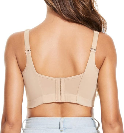 Soutien-Gorge Bonnets Profonds Effet Push Up Bretelles De Maintien Beige