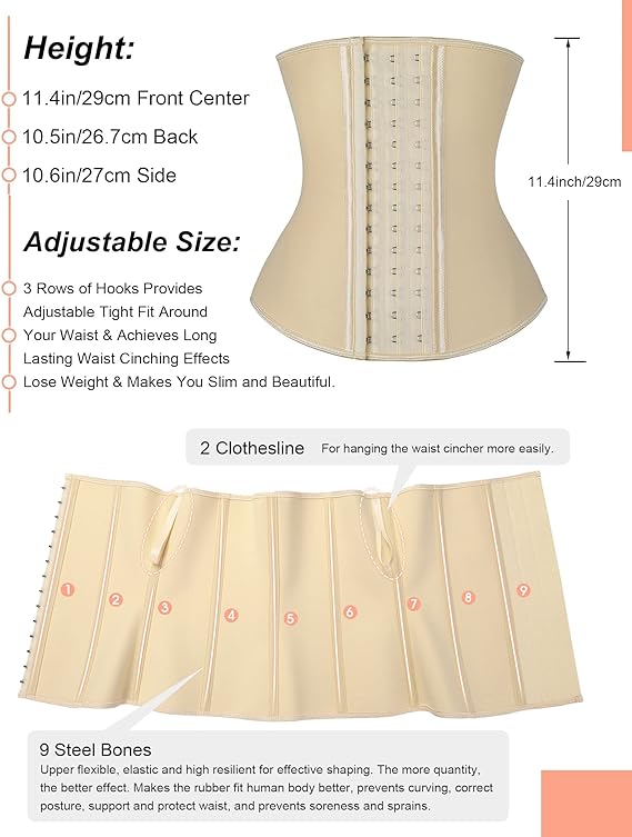 Gaine Ceinture Latex Sport Soutien Lombaire Et Réducteur De Taille