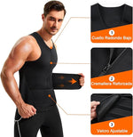 Gaine Gilet Noir À Double Ceinture Pour Homme
