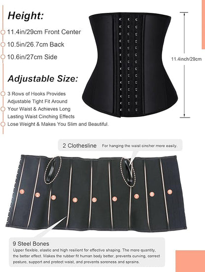 Gaine Ceinture Latex Sport Soutien Lombaire Et Réducteur De Taille