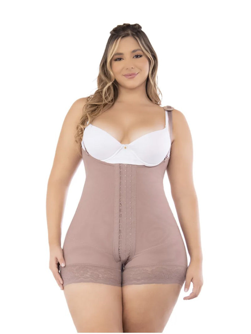 Gaine Colombienne À Bretelles Sans Soutien-Gorge Dos Moyen Rehausseur De Fesses