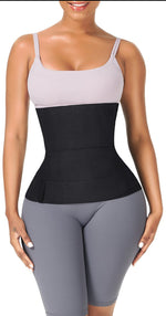 Bande De Compression Abdominale En Latex Noir