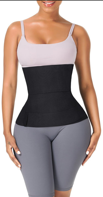 Bande De Compression Abdominale En Latex Noir