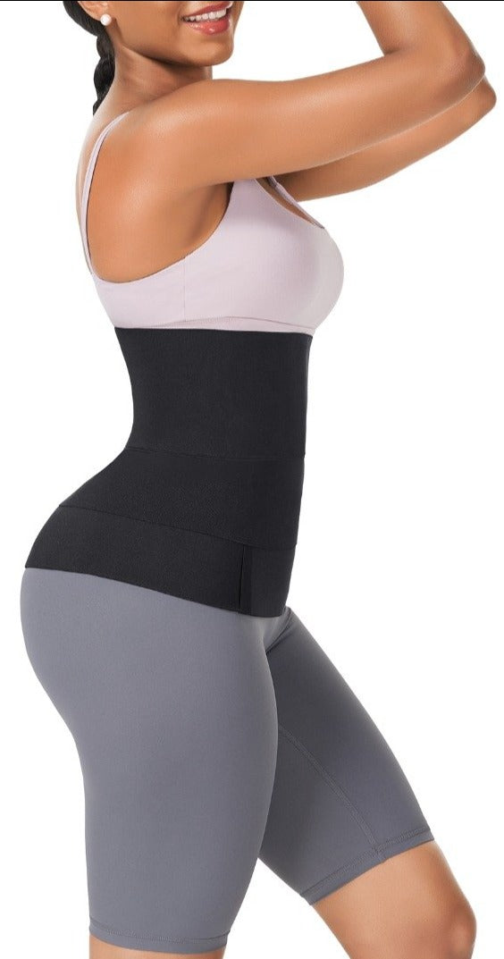 Bande De Compression Abdominale En Latex Noir