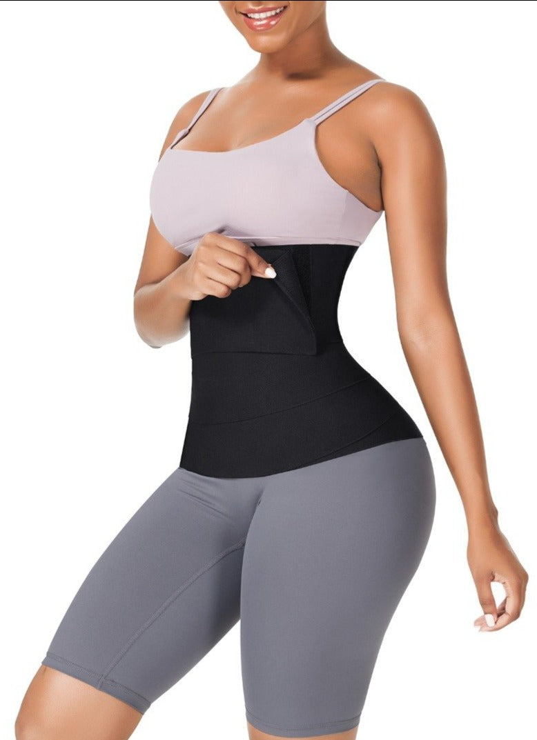 Bande De Compression Abdominale En Latex Noir