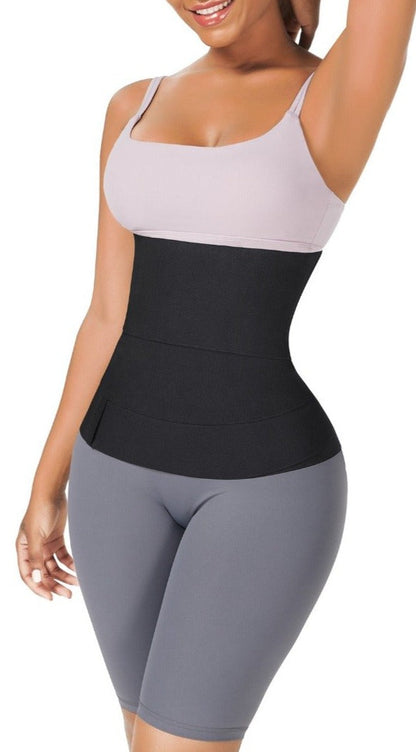 Bande De Compression Abdominale En Latex Noir