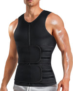 Gaine Gilet Noir À Double Ceinture Pour Homme