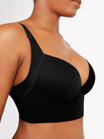 Soutien-Gorge Bonnets Profonds Effet Push Up Bretelles De Maintien Beige