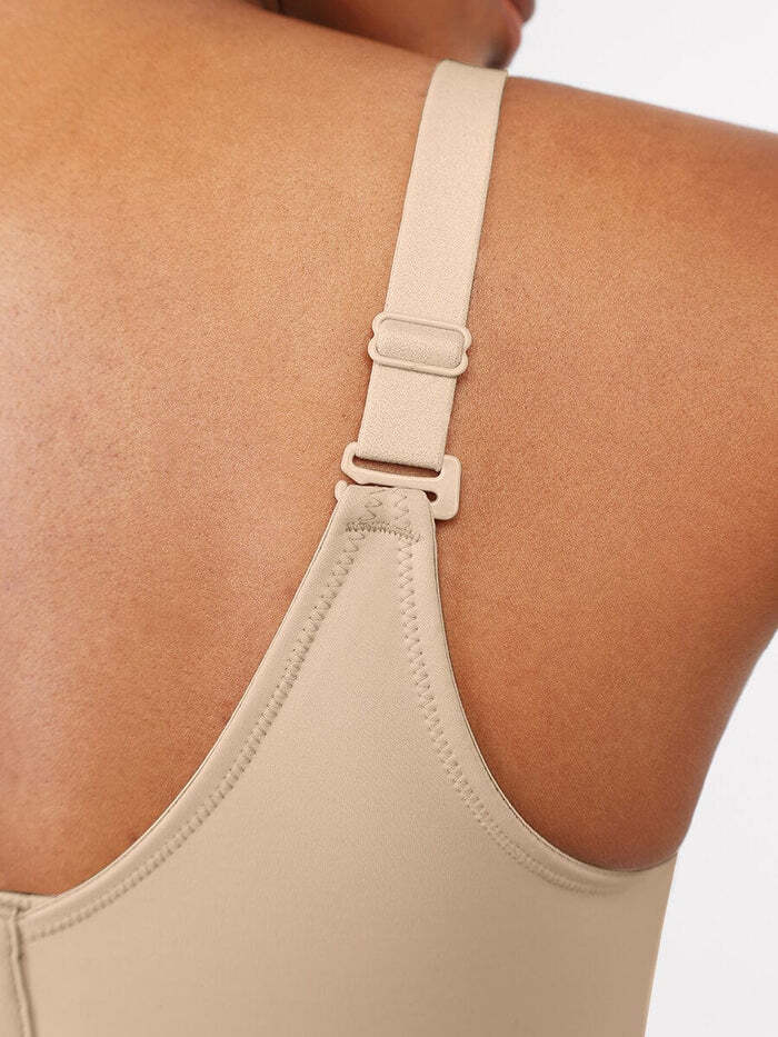 Soutien-Gorge Bonnets Profonds Effet Push Up Bretelles De Maintien Beige