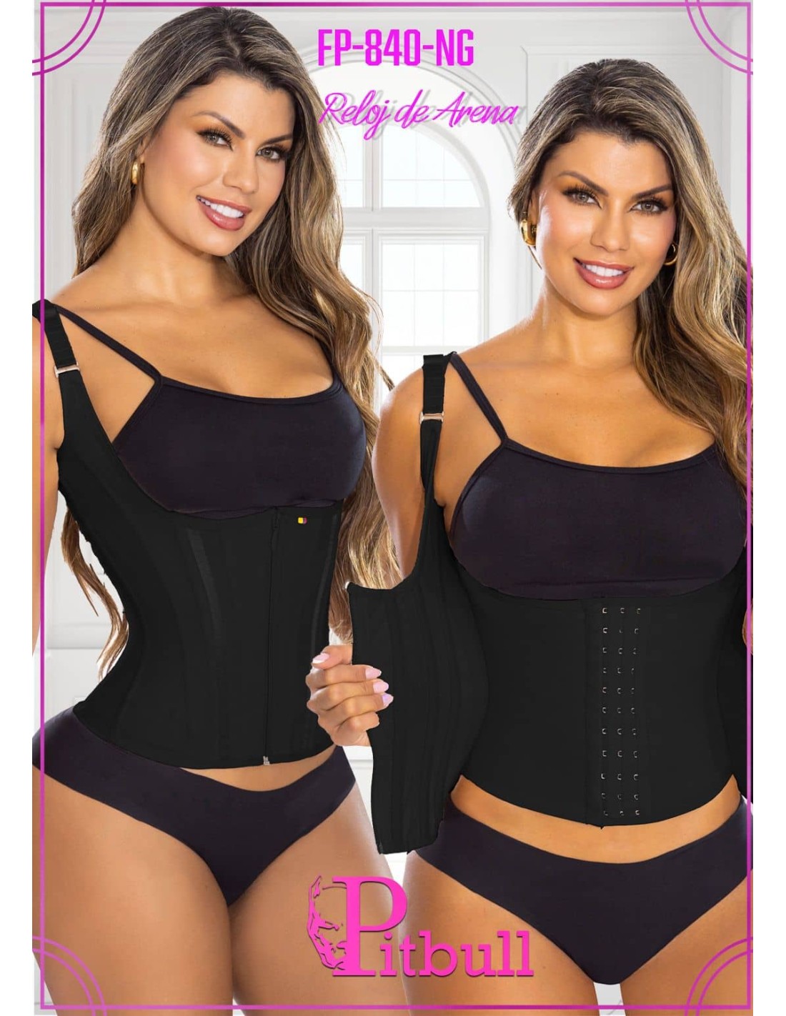 Gaine Gilet Colombienne Hourglass Sablier Taille De Guêpe Pitbull