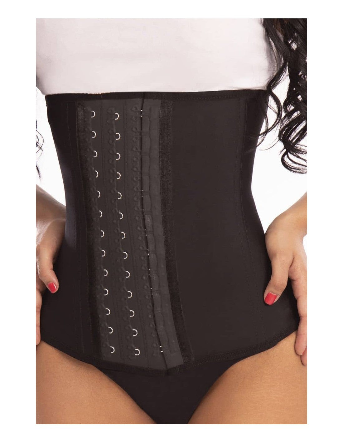 Gaine Ceinture Amincissante Colombienne En Latex Avec Agrafes sur 3 Niveaux