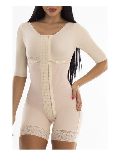 Gaine Combinaison Réductrice Post-Opératoire Avec Manches Et Soutien Gorge