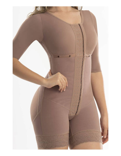 Gaine Combinaison Réductrice Post-Opératoire Avec Manches Et Soutien Gorge