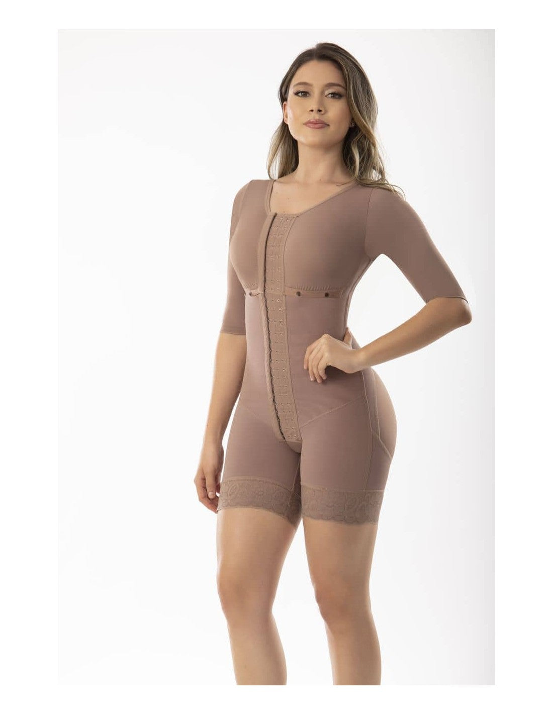 Gaine Combinaison Réductrice Post-Opératoire Avec Manches Et Soutien Gorge