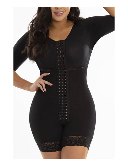 Gaine Combinaison Réductrice Post-Opératoire Avec Manches Et Soutien Gorge