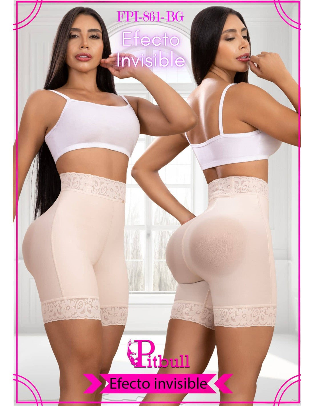 Gaine Courte À Effet Invisible De Marque Pitbull Fpi861, Non Perçable Sous Les Vêtements