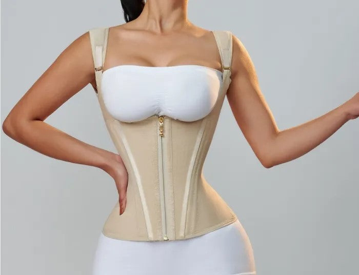 Gaine Gilet Post-Opératoire Beige Effet Sablier Effet Taille De Guêpe
