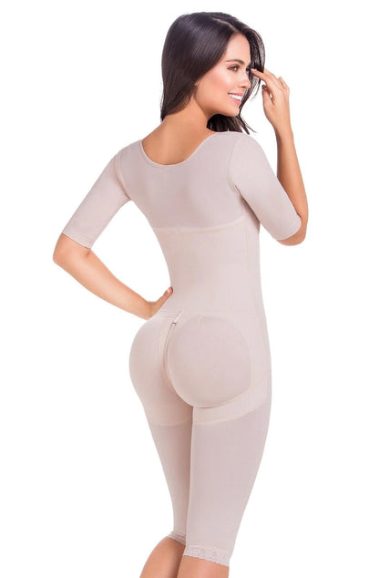 Combinaison Gaine Capri Post-Chirurgie Avec Manches Post-Partum Quotidien Maria E