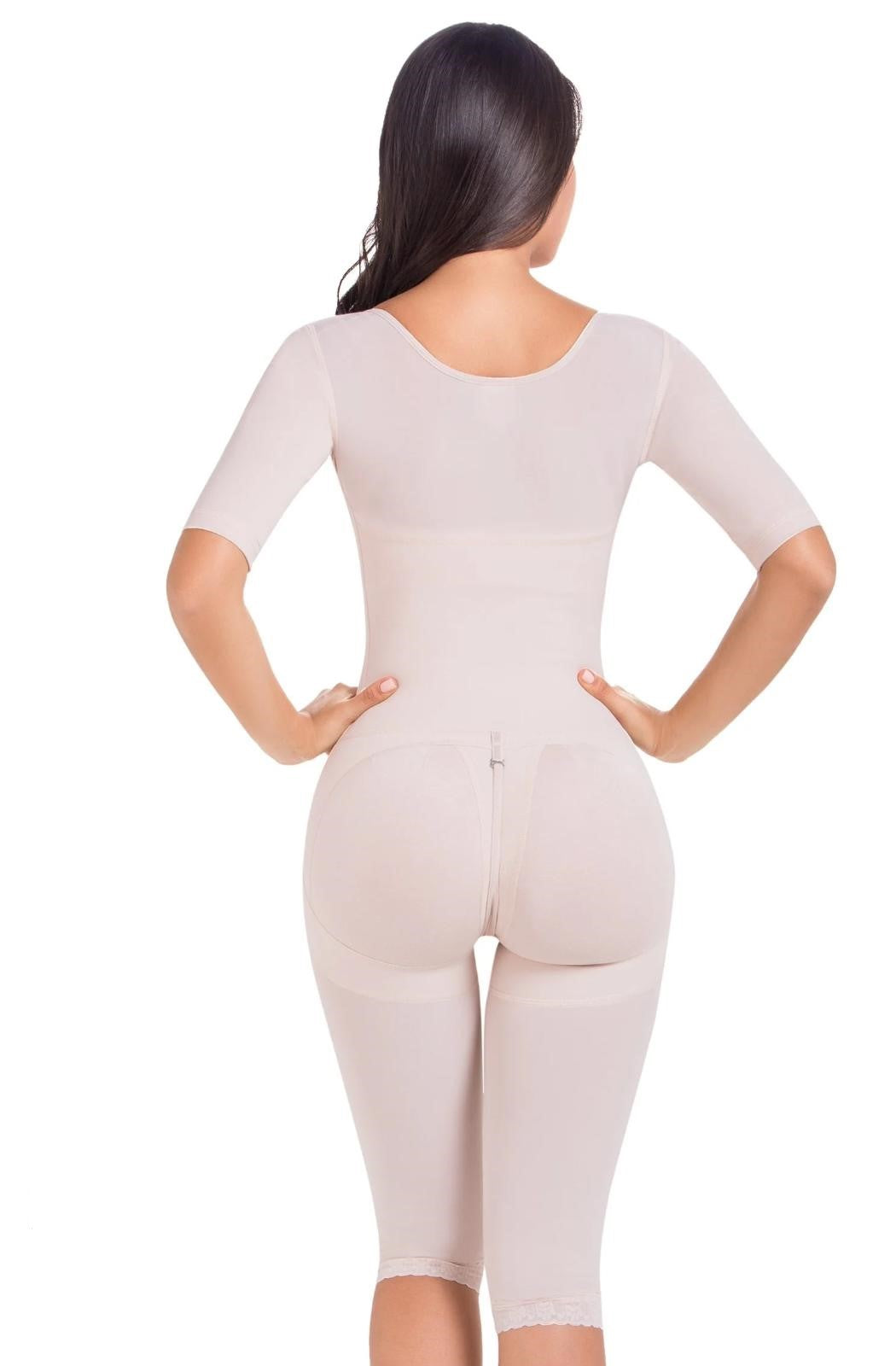 Combinaison Gaine Capri Post-Chirurgie Avec Manches Post-Partum Quotidien Maria E