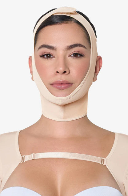 Mentonnière Gaine Tête Mentoplastie Post-Chirurgicale Menton
