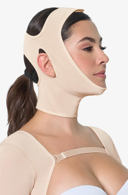 Mentonnière Gaine Tête Mentoplastie Post-Chirurgicale Menton