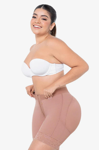 Short Lift Butt Shaper Taille Basse Améliorant Les Fesses Gaine Colombienne Maria E